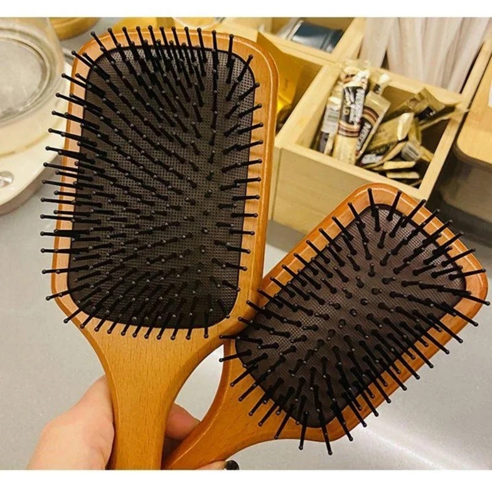 Hair Care Curly Hair - Деревянная расческа-массажер для ухода за вьющимися