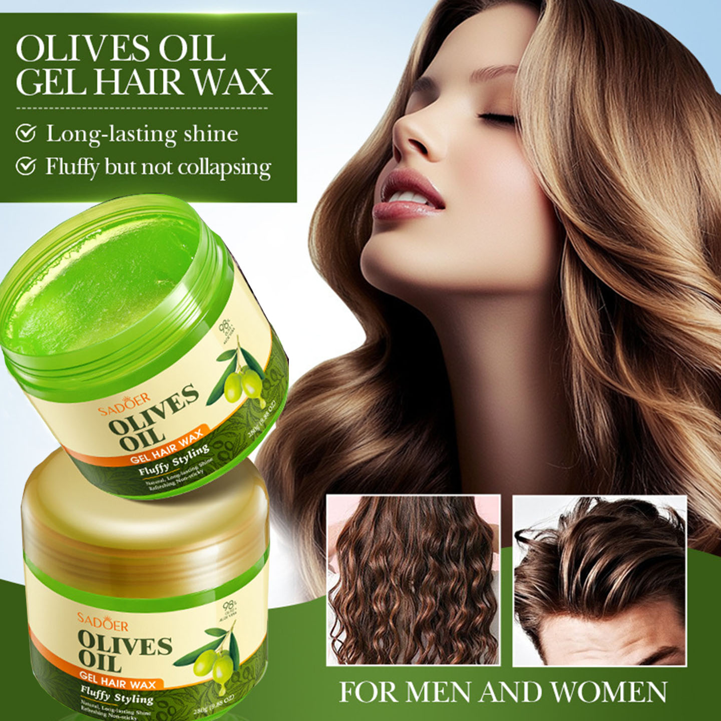 Hair Care Olive Oil - Питательный гель для укладки волос с