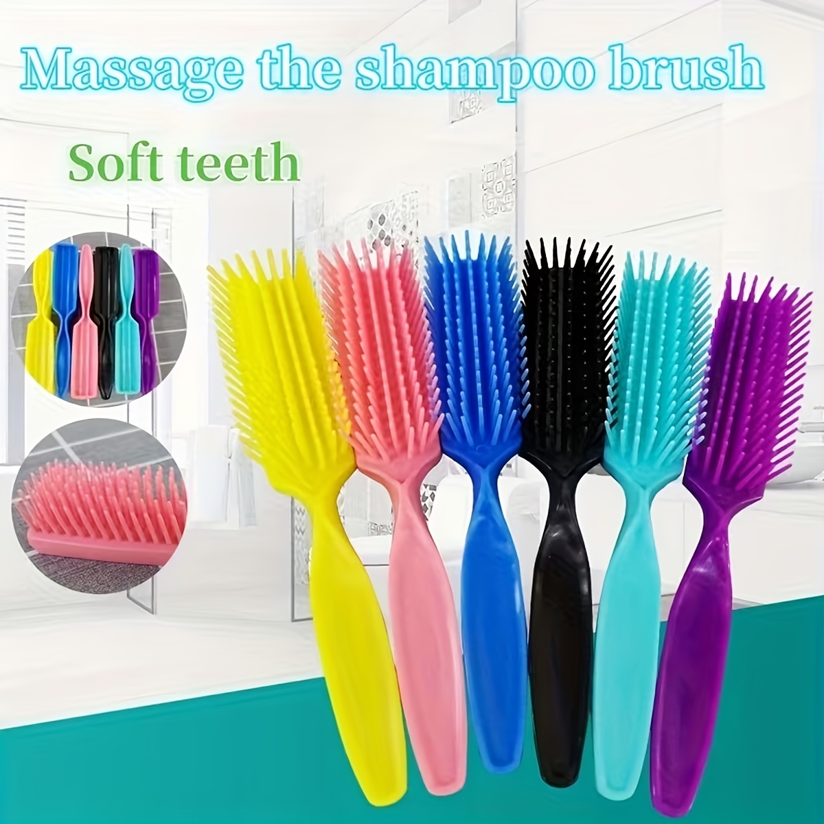 6 шт. массажных расчесок с эрг – обзор и цена Hair Care Curly Hair