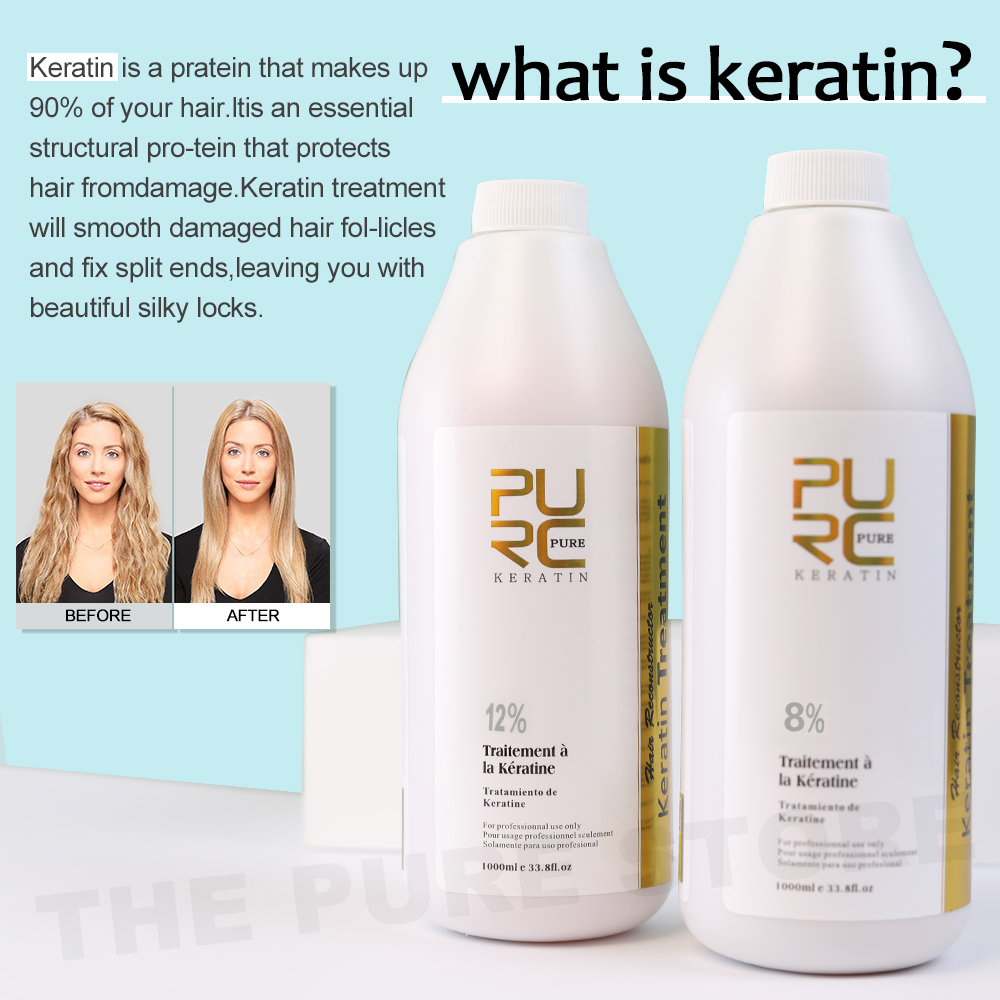 PURC 8% кератина, разглаживани – обзор и цена Hair Care Curly Hair