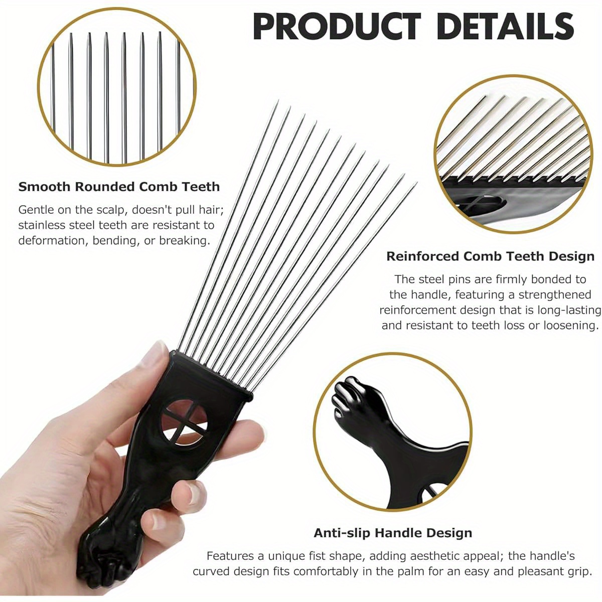 Цельный набор афро-волос из не – обзор и цена Afro Pick Comb
